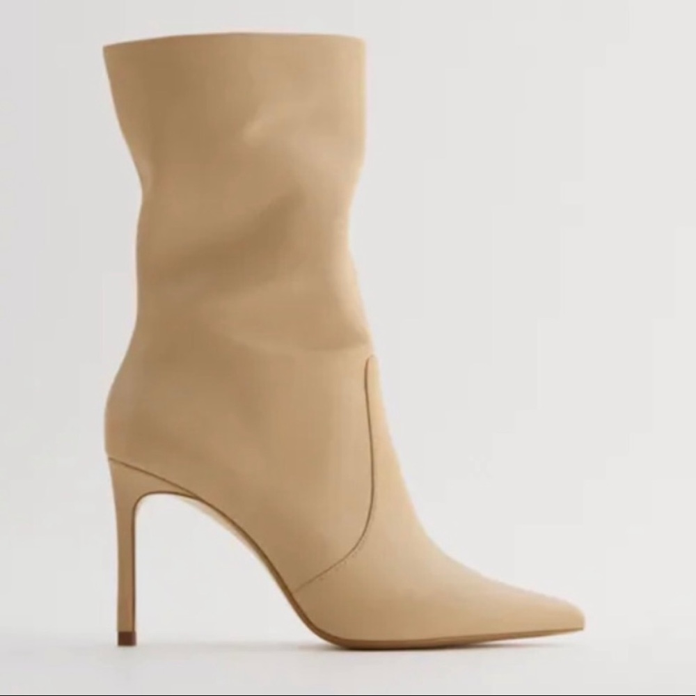 Zara Genuine Leather Pull-On Ankle Boots – Tan Butter-soft Leather *SOLD OUT*